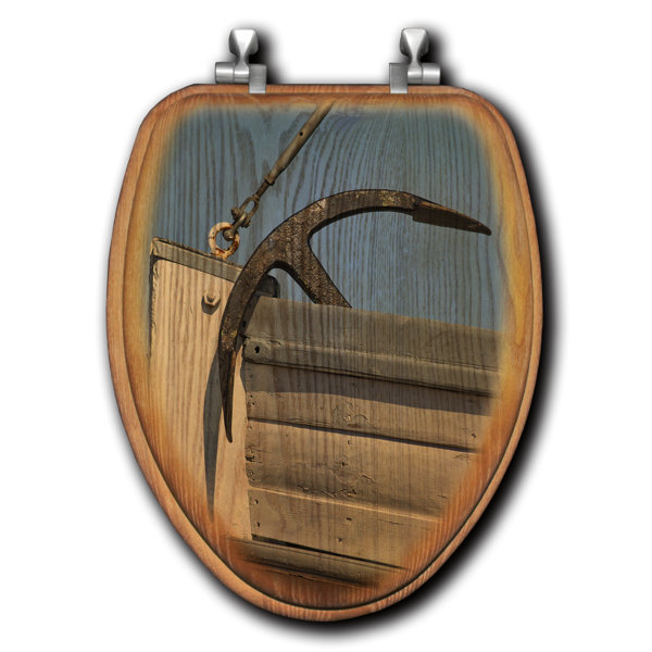 House & Homebody Co. Anchors Away Oak Elongated Toilet Seat Wayfair